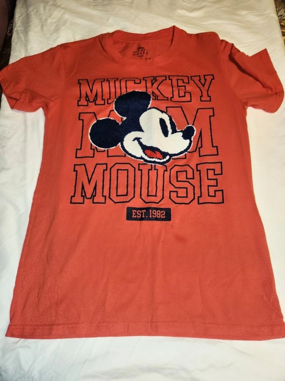 Disney Mickey Mouse Graphic Tee Women's Small Red & Blue